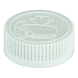 CRC (Child Resistance Closure) Cap White Universal HIS Liner HS035 w/Pic 38-400 (1500/Case)