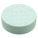 White CRC (Child Resistant Closure) Cap 53-400 w/ HS035/20F HIS Liner - 800/case