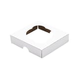 White Cupcake Insert, Standard, Holds 1 Cupcake, 3 7/8″ x 3 7/8″ x 7/8″ - (200/Case) CC44S-1