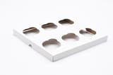 White Cupcake Insert, Standard, Holds 6 Cupcakes, 9 7/8″ x 9 7/8″ x 7/8″ - (200/Case) CC1010S-6