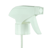 White PP 28-410 Ribbed Skirt Trigger Sprayer 280mm Dip Tube(500/case)