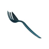 WNA CaterLine 9" Black PS Plastic Serving Fork - (144/Case) A7FKBL