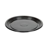 WNA Caterline Casuals 16" Black Round PET Plastic Catering Tray - (25/Case) A516PBL
