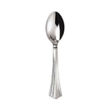 WNA Reflections 6 1/4" Heavy Weight Silver PS Plastic Spoon- (600/Case) 620155