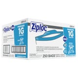 Ziploc 1 Gallon Freezer Bag with Double Zipper, 2.7 Mil, 10 9/16" x 10 3/4" - (250/Case) 364937