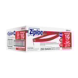 Ziploc 1 Gallon Storage Bag with Double Zipper, 1.75 Mil, 10 9/16" x 10 3/4"  - (250/Case) 364948
