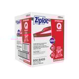 Ziploc 1 Quart Storage Bag with Double Zipper, 1.75 Mil, 7" x 7 7/16" - (500/Case) 364899