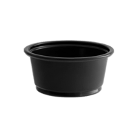 35 oz black plastic souffle cup portion cup