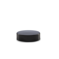 53 400 black pp smooth skirt lid with unprinted pressure sensitive liner 2