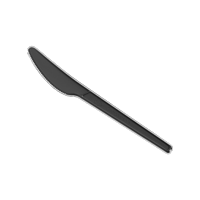 65 black heavy weight plastic knife 1000case