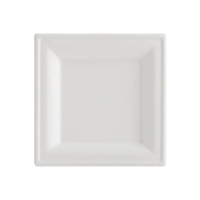 sugarcane bagasse white 8square plates