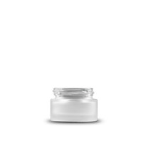 0.5 oz Clear Frosted Glass Cylinder Low-Profile Jar 41-400 Neck Finish