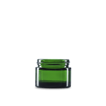 1.7 oz Green Glass Cylinder Low-Profile Jar 53-400 Neck Finish