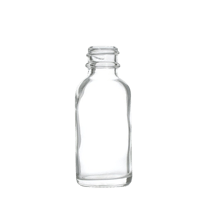 1 oz Clear Boston Round Glass Bottle with 20-400 Neck Finish - (360/Case)