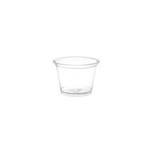 1 oz. Clear Plastic Souffle Cup / Portion Cup - (2500/Case)