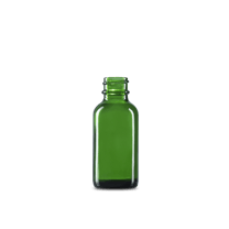 1 oz Green Glass Boston Round Bottle 20-400 Neck Finish