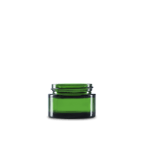 1 oz Green Glass Cylinder Low-Profile Jar 48-400 Neck Finish