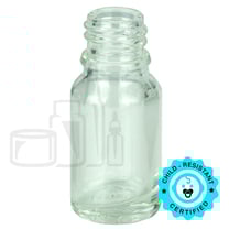 10ml Clear Glass Euro Round Bottle 18-415 (768/Case)