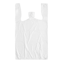 1/10 Small Size White Unprinted Standard-Duty T-Shirt Bag - (2000/Case)