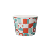 12 oz. Multicolor Paper Frozen Yogurt / Food Cups - (1000/Case)