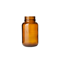 120 cc Amber Glass Wide Mouth Packer with 38-400 Neck Finish - (120/Case)