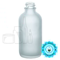 120ml Frosted Clear Glass Boston Round Bottle 18-415 (128/Case)