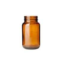 150 cc Amber Glass Wide Mouth Packer Bottle with 45-400 Neck Finish - (108/Case)