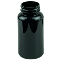150cc Black PET Plastic Packer Bottle 38-400 (400/Case)
