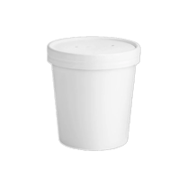 16 oz.  White Double Poly-Coated Paper Cup with Vented Lid – For Soups, Stews & Takeout - (250/Case)