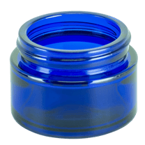 1oz Cobalt Blue Glass SS Jar 48-400 (195/Case)