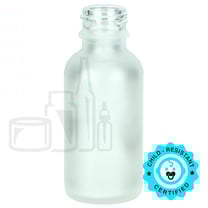 1oz Frosted Glass Boston Round Bottle 20-400 (324/Case)
