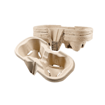Pulp Fiber 2 Cup Carrier for 8 to 22 oz. Cups - (500/Case)
