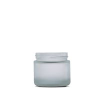 2 oz Clear Frosted Glass Straight-Sided Round Jar 53-400 Neck Finish