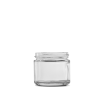 2 oz Clear Glass Straight-Sided Round Jar 53-400 Neck Finish