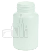 200cc White HDPE Plastic Packer Bottle 38-400 (270/Case)