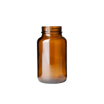 250 cc Amber Glass Wide Mouth Packer with 45-400 Neck Finish - (72/Case)