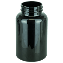 250cc Dark Amber PET Plastic Packer Bottle 45-400 (308/Case)