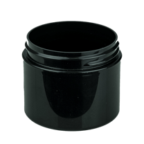2oz Straight Base Solid Black PP Double Wall Jar 58-400 (360/Case)