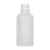 30 ml Frosted Clear Euro Round Glass Bottle with 18-DIN Neck Finish - (180/Case)