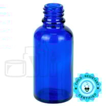 30ml Cobalt Blue Glass Euro Round Bottle 18-415 (330/Case)