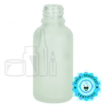30ml Frosted Clear Glass Euro Round Bottle 18-415 (297/Case)