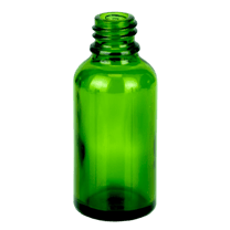 30ml Green Glass Euro Round Bottle 18-415 (330/Case)