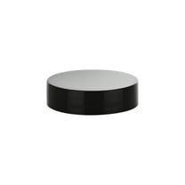 38-400 Black Smooth Continuous Thread Cap with HS Liner - (2900/Case)