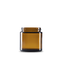 4 oz Amber Glass Straight-Sided Round Jar 58-400 Neck Finish