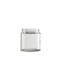 4 oz Clear Glass Straight-Sided Round Jar 58-400 Neck Finish