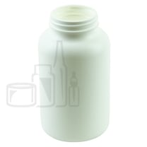 500cc White HDPE Plastic Packer Bottle 53-400 (196/Case)