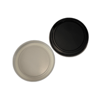 58-400 Black Metal Lid with Plastisol Liner - (2000/Case)