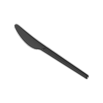 6.5" Black Heavy Weight Plastic Knife - (1000/Case)