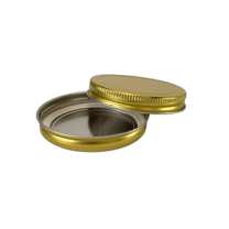 70-400 Gold Metal Lid with Plastisol Liner - (1500/Case)