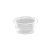 8 oz Microwavable PP Plastic Clear Round Deli Container - (500/Case)